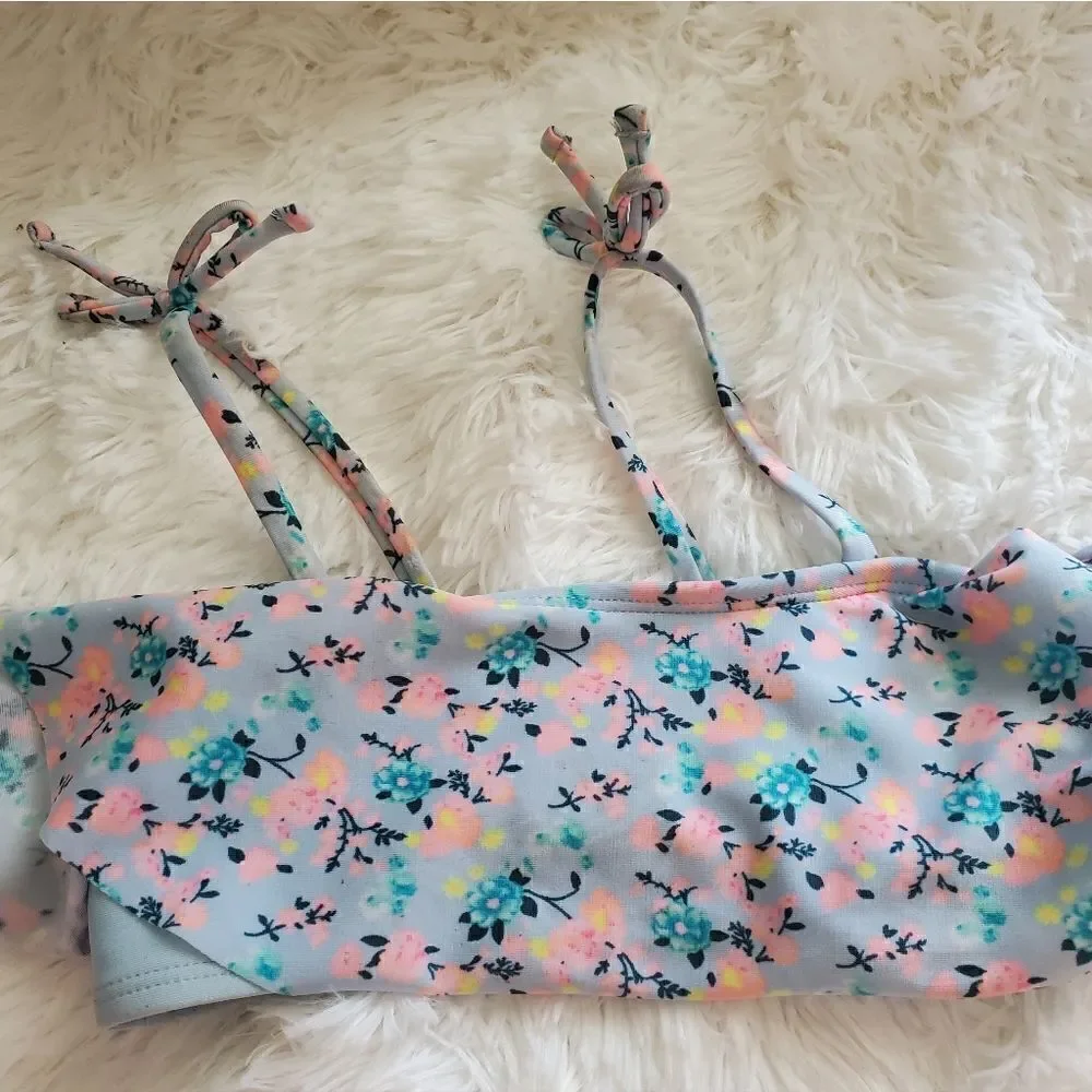 Girl's Floral Two Piece Bikini Size XS (4/5)